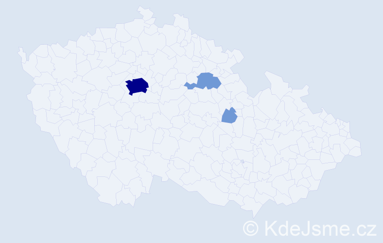Příjmení: 'Kruisová', počet výskytů 10 v celé ČR