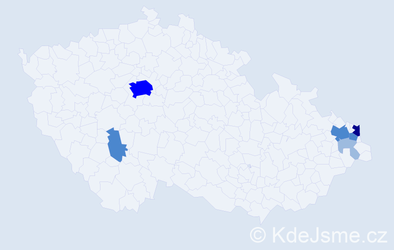 Příjmení: 'Sobeková', počet výskytů 14 v celé ČR