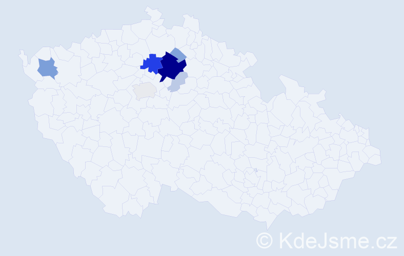 Příjmení: 'Pitrmocová', počet výskytů 38 v celé ČR