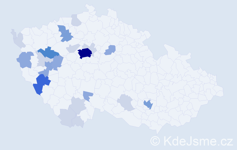 Příjmení: 'Strych', počet výskytů 64 v celé ČR
