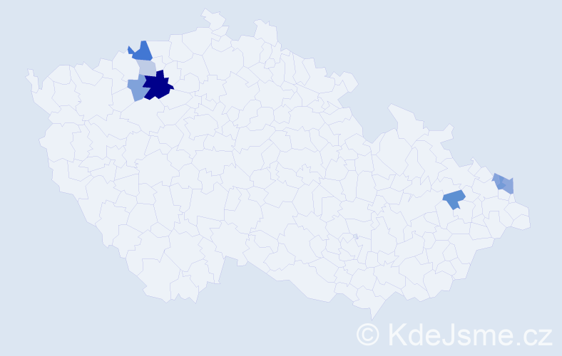 Příjmení: 'Zsemlyeová', počet výskytů 17 v celé ČR