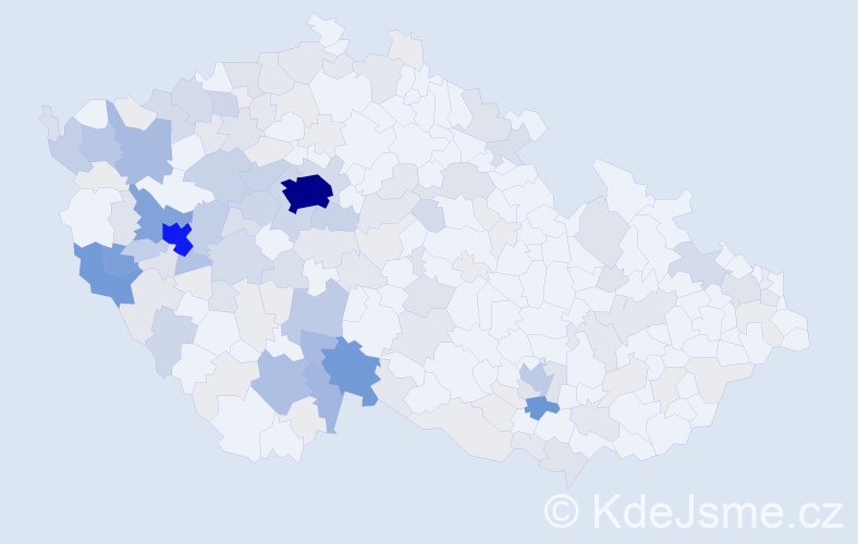 Příjmení: 'Škarda', počet výskytů 592 v celé ČR