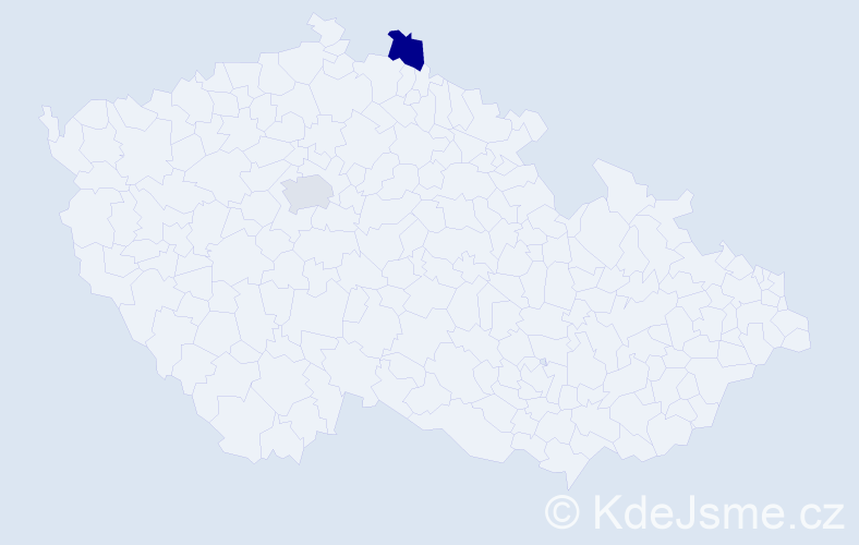 Příjmení: 'Kaczmarska', počet výskytů 2 v celé ČR