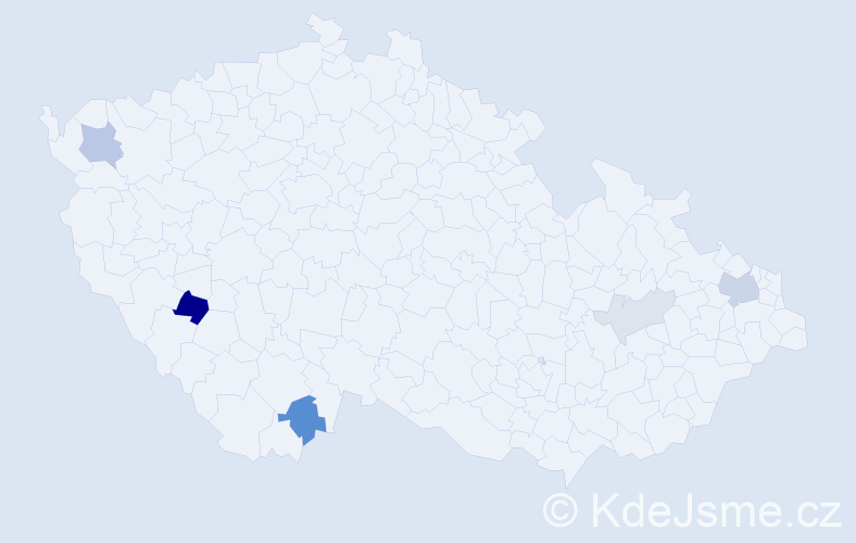 Příjmení: 'Henžel', počet výskytů 12 v celé ČR