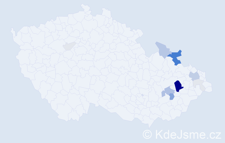 Příjmení: 'Perdulová', počet výskytů 41 v celé ČR