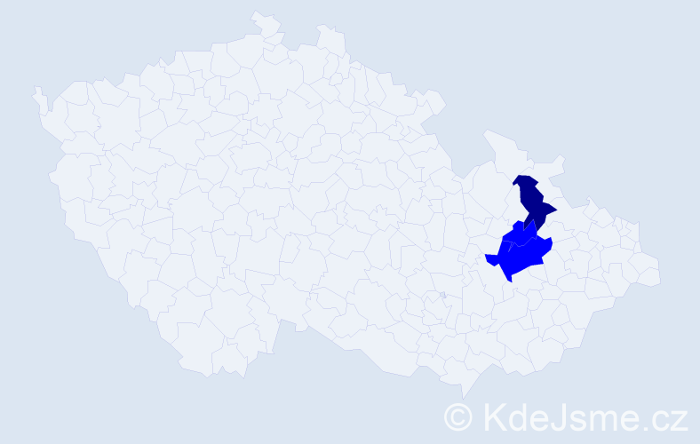 Příjmení: 'Psatras', počet výskytů 4 v celé ČR