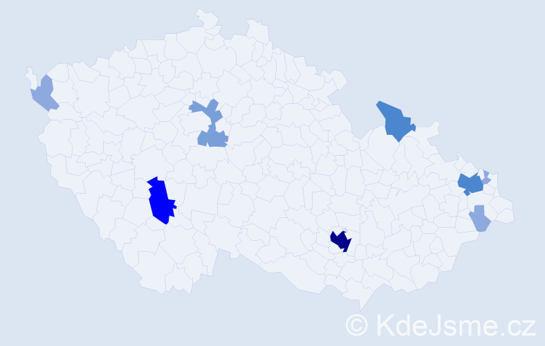 Příjmení: 'Rutta', počet výskytů 25 v celé ČR
