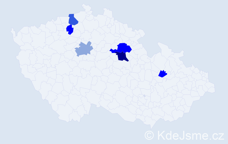 Příjmení: 'Fibigr', počet výskytů 22 v celé ČR