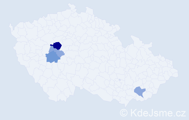Příjmení: 'Hipčová', počet výskytů 16 v celé ČR