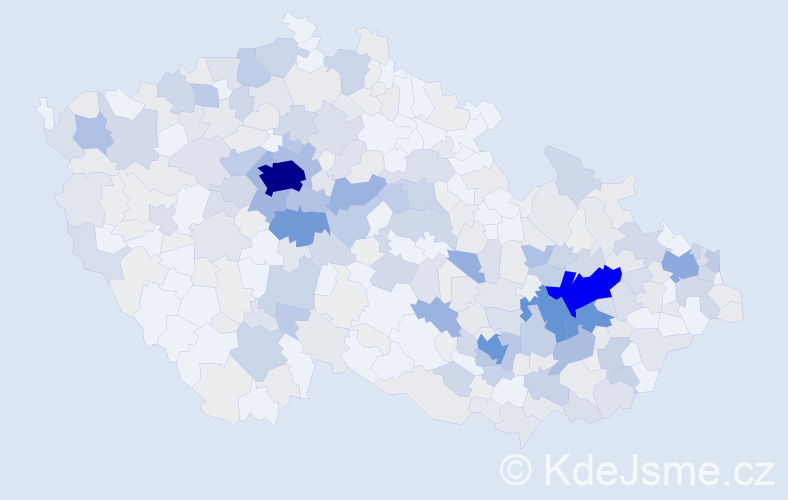 Příjmení: 'Pazderová', počet výskytů 1313 v celé ČR