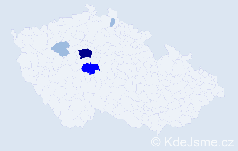 Příjmení: 'Rubličová', počet výskytů 9 v celé ČR