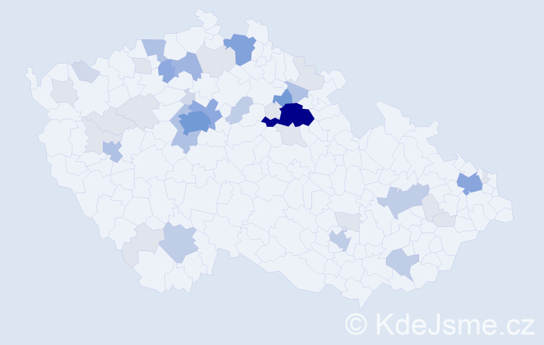 Příjmení: 'Zubrová', počet výskytů 132 v celé ČR