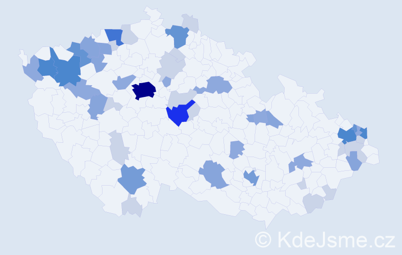 Příjmení: 'Vančo', počet výskytů 134 v celé ČR
