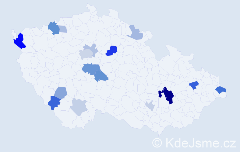 Příjmení: 'Chren', počet výskytů 37 v celé ČR