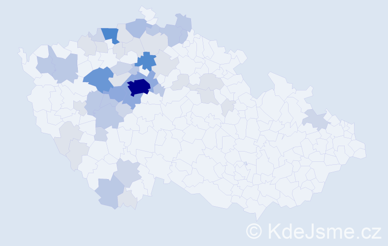 Příjmení: 'Vajner', počet výskytů 148 v celé ČR