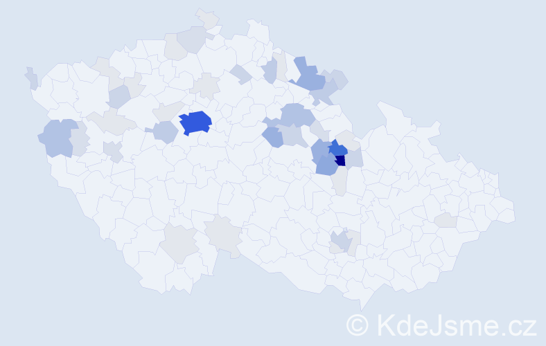 Příjmení: 'Voleská', počet výskytů 180 v celé ČR