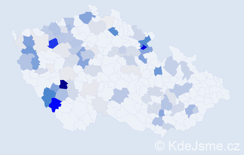 Příjmení: 'Vinterová', počet výskytů 306 v celé ČR