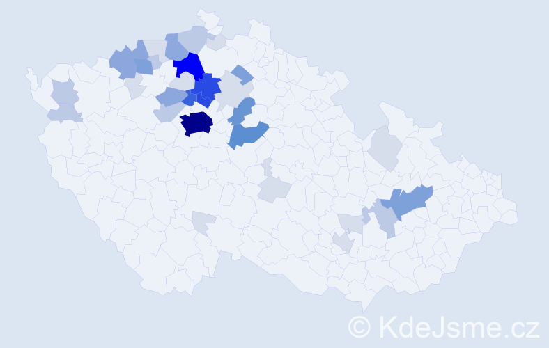Příjmení: 'Prejza', počet výskytů 136 v celé ČR