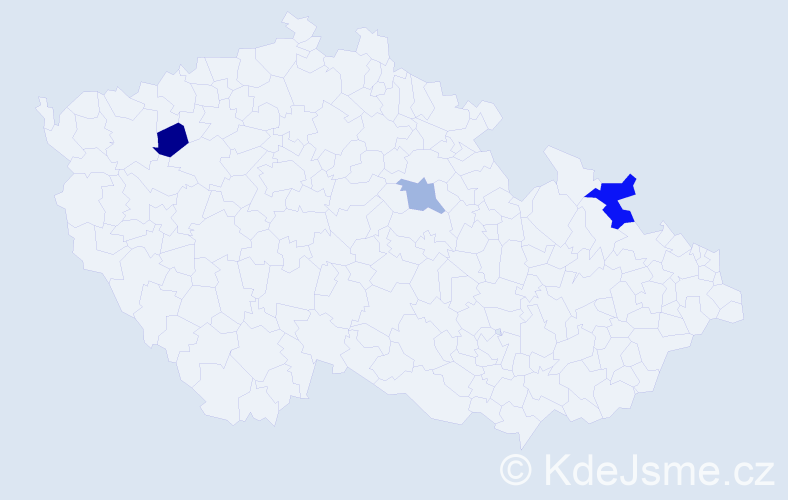 Příjmení: 'Lanyiová', počet výskytů 4 v celé ČR