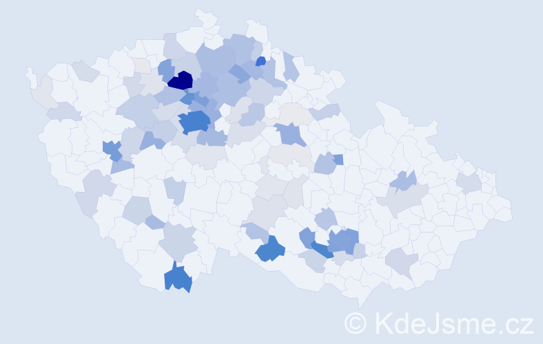 Příjmení: 'Kovach', počet výskytů 474 v celé ČR