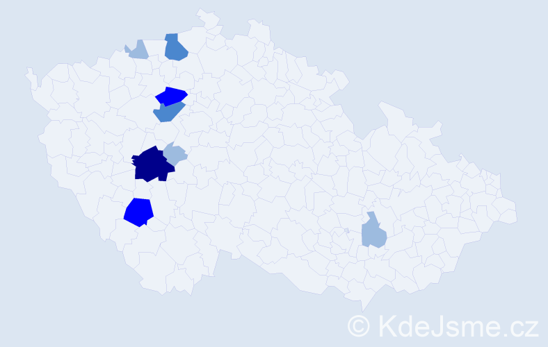 Příjmení: 'Nosákovcová', počet výskytů 17 v celé ČR