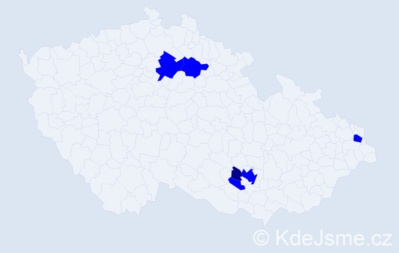 Příjmení: 'Ačaiová', počet výskytů 7 v celé ČR