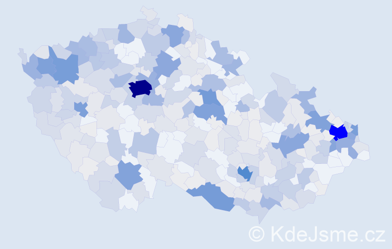Příjmení: 'Vargová', počet výskytů 1367 v celé ČR