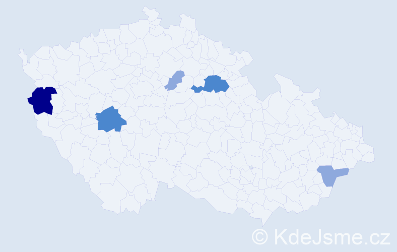 Příjmení: 'Vojtechová', počet výskytů 15 v celé ČR