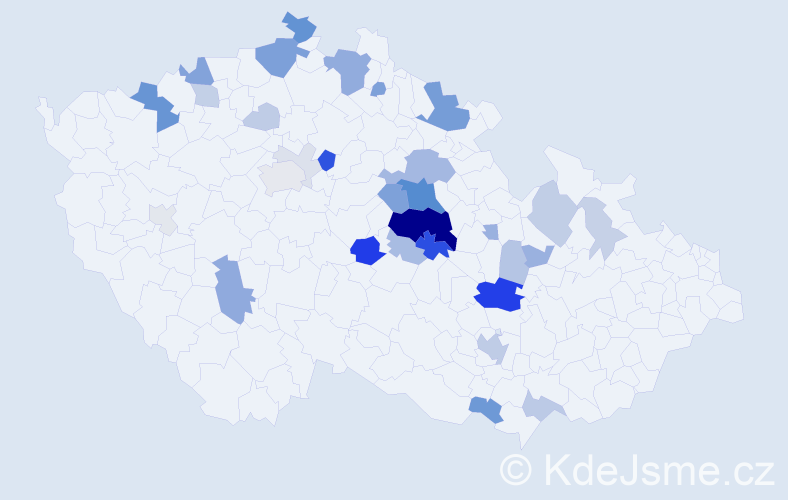 Příjmení: 'Burkoň', počet výskytů 125 v celé ČR