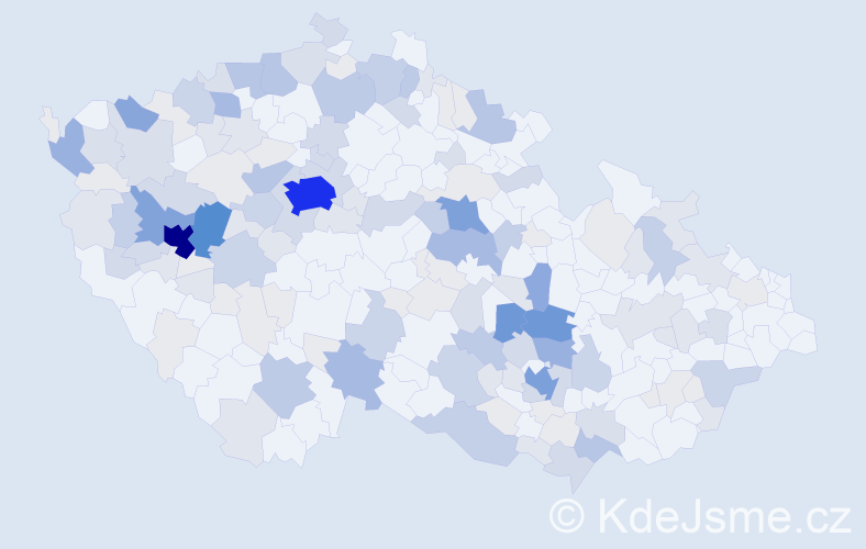 Příjmení: 'Loukota', počet výskytů 618 v celé ČR