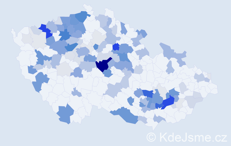 Příjmení: 'Podaná', počet výskytů 475 v celé ČR