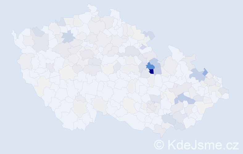 Příjmení: 'Rybka', počet výskytů 666 v celé ČR