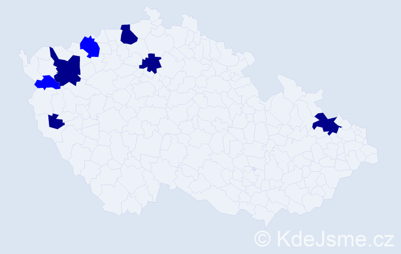 Příjmení: 'Findriková', počet výskytů 12 v celé ČR