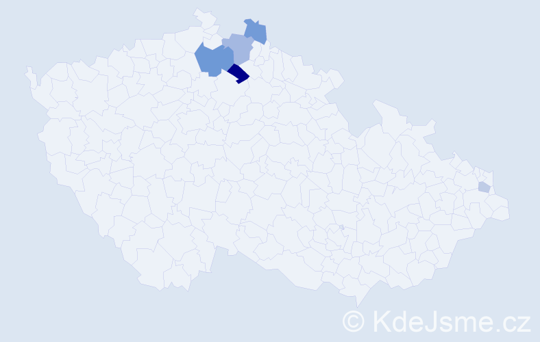 Příjmení: 'Zemenčík', počet výskytů 18 v celé ČR