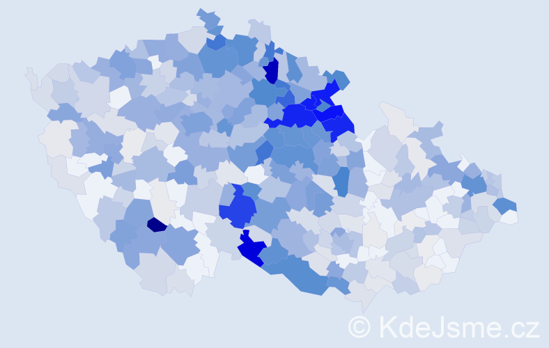 Příjmení: 'Samková', počet výskytů 1893 v celé ČR