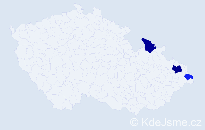 Příjmení: 'Godfrydová', počet výskytů 7 v celé ČR
