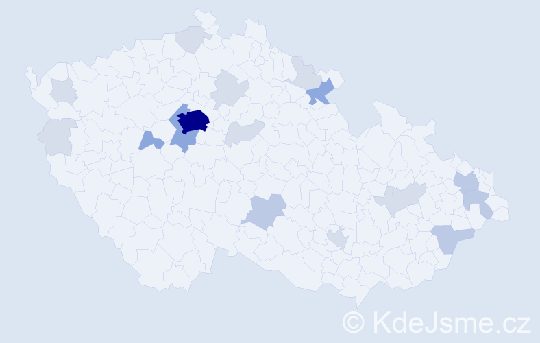 Příjmení: 'Kolesnikov', počet výskytů 46 v celé ČR