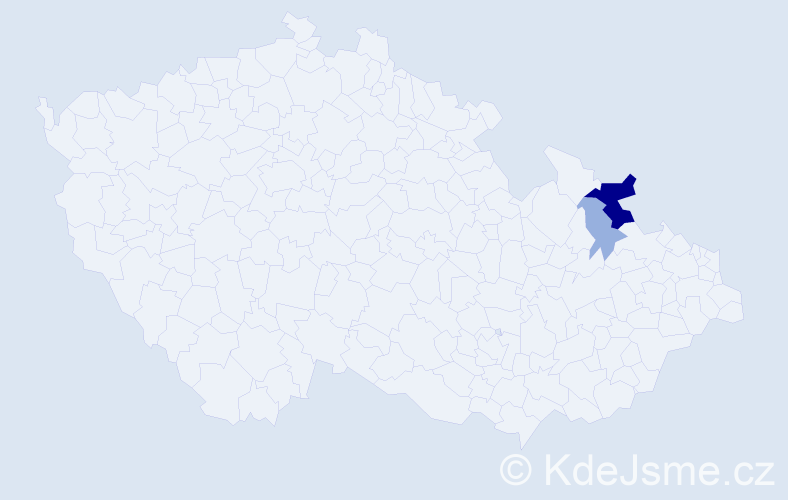 Příjmení: 'Cimeráková', počet výskytů 7 v celé ČR