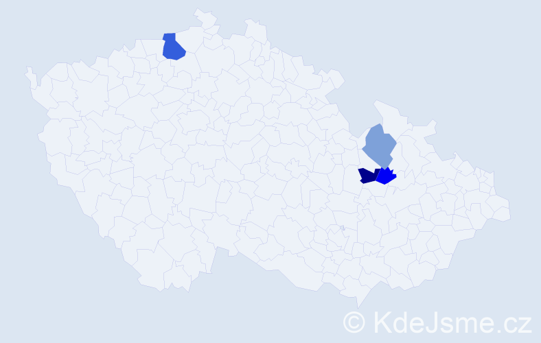 Příjmení: 'Tomáškovičová', počet výskytů 6 v celé ČR