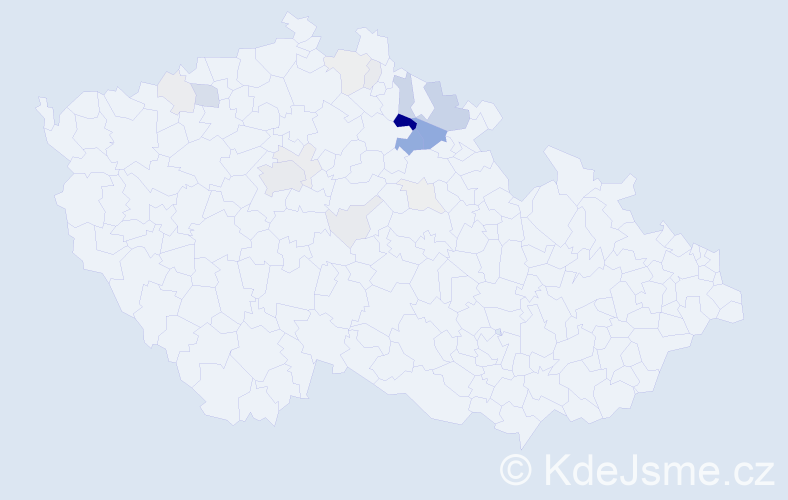 Příjmení: 'Mühl', počet výskytů 56 v celé ČR