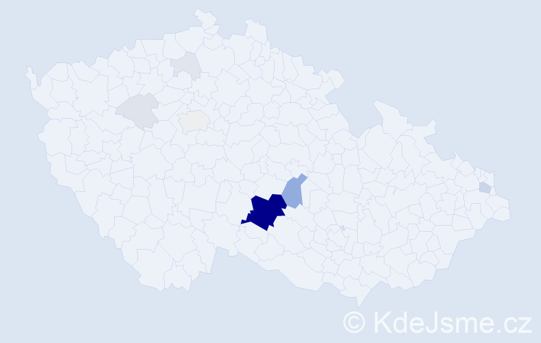 Příjmení: 'Kodysová', počet výskytů 51 v celé ČR