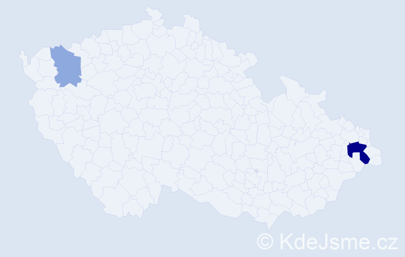 Příjmení: 'Halanda', počet výskytů 8 v celé ČR