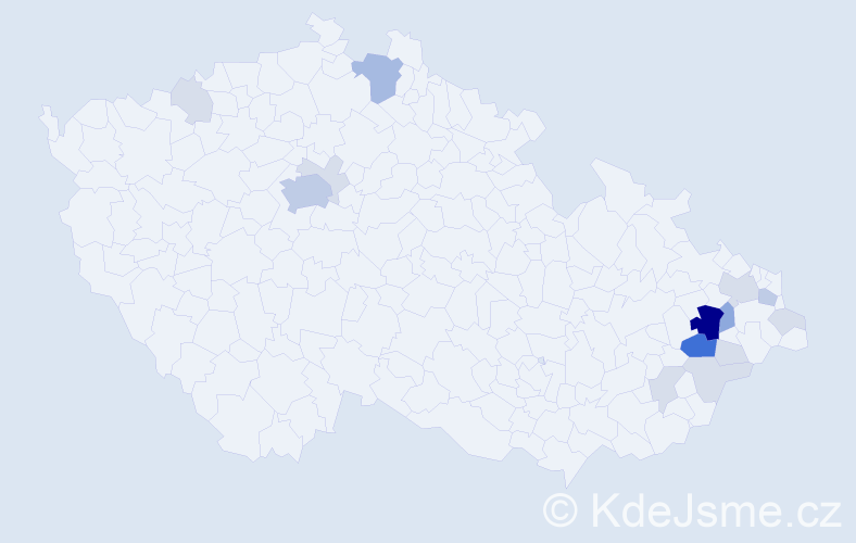 Příjmení: 'Krutilková', počet výskytů 49 v celé ČR