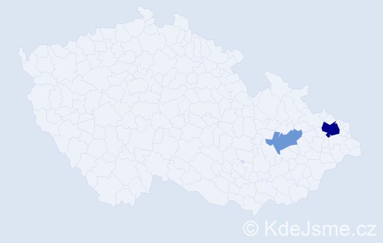 Příjmení: 'Manczal', počet výskytů 6 v celé ČR