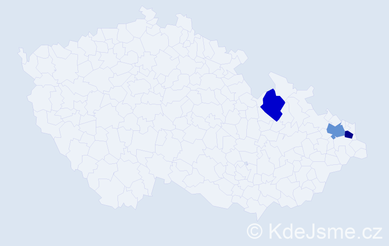 Příjmení: 'Kápka', počet výskytů 11 v celé ČR