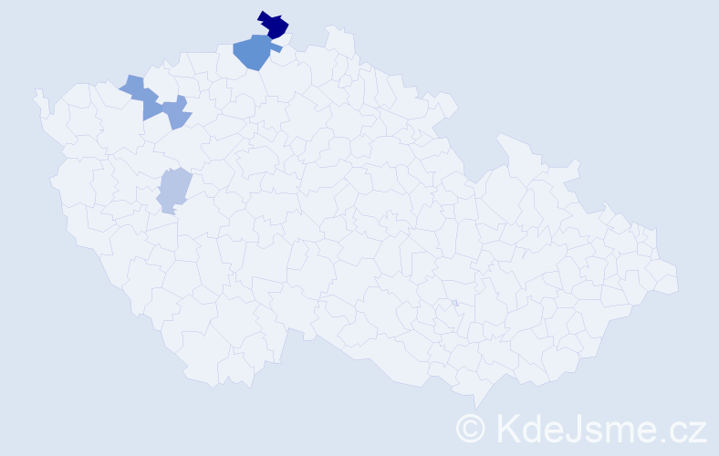 Příjmení: 'Denisovová', počet výskytů 15 v celé ČR