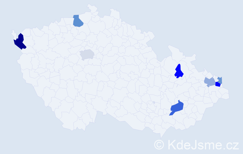 Příjmení: 'Stelmach', počet výskytů 24 v celé ČR