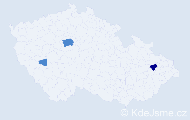 Příjmení: 'Zajdeková', počet výskytů 5 v celé ČR