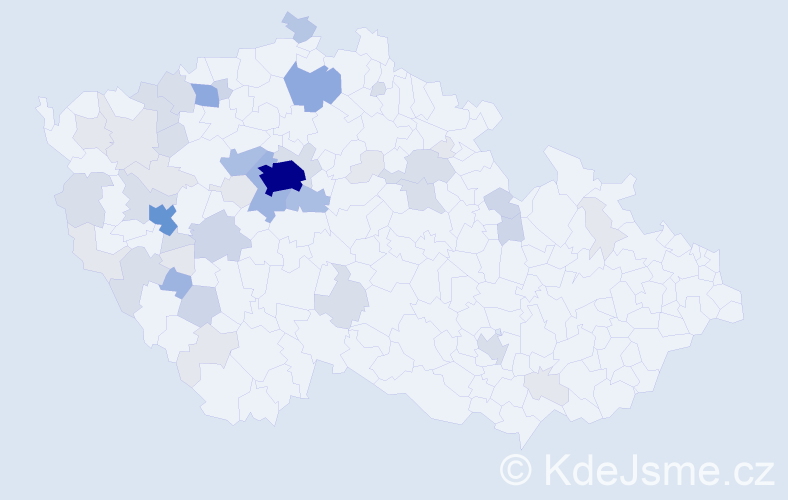 Příjmení: 'Vosková', počet výskytů 157 v celé ČR