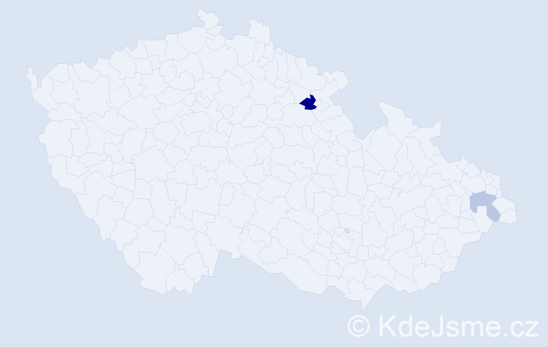 Příjmení: 'Kašajík', počet výskytů 9 v celé ČR
